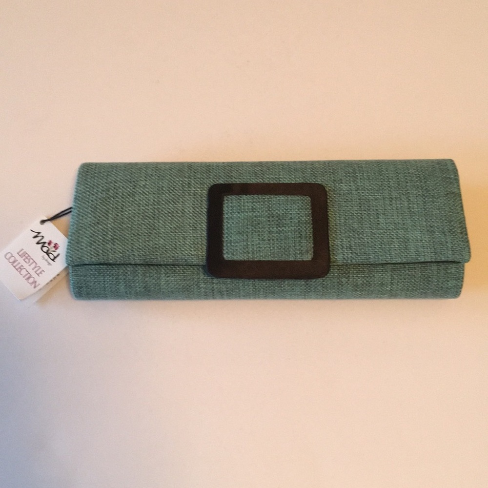 Mad by Design Clutch/Crossbody Green Black Bag NWT